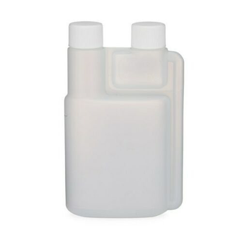 Twin Neck Bettix 8oz Dispensing Measure & Pour Bottle w/Caps + Pivot Spout Cap