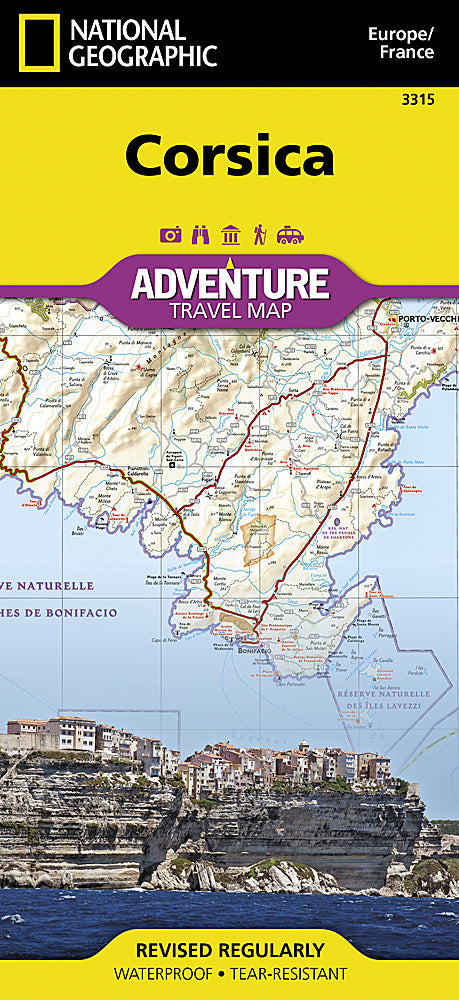 National Geographic Adventure Map Corsica Island France Europe AD00003315