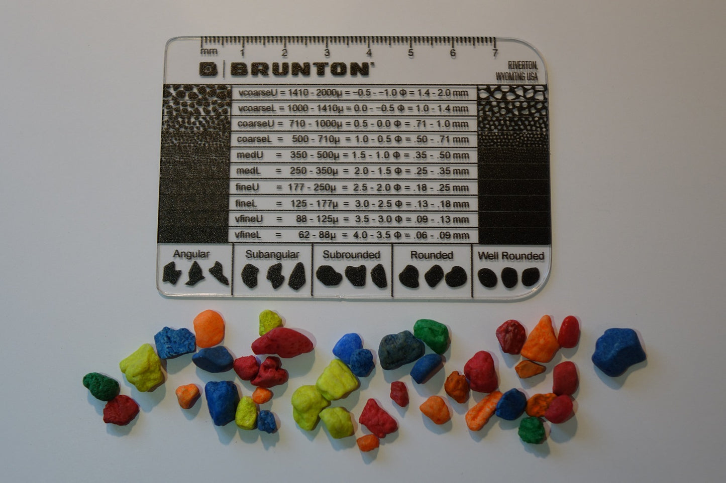 Brunton Grain Size Card Geology Reference Tool F-GRAINCARD