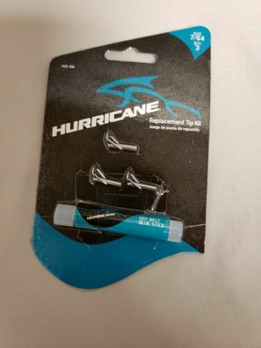Hurricane Fishing Pole Replacement Rod Tip Repair Kit w/3 7/64" Tips+Glue Stick