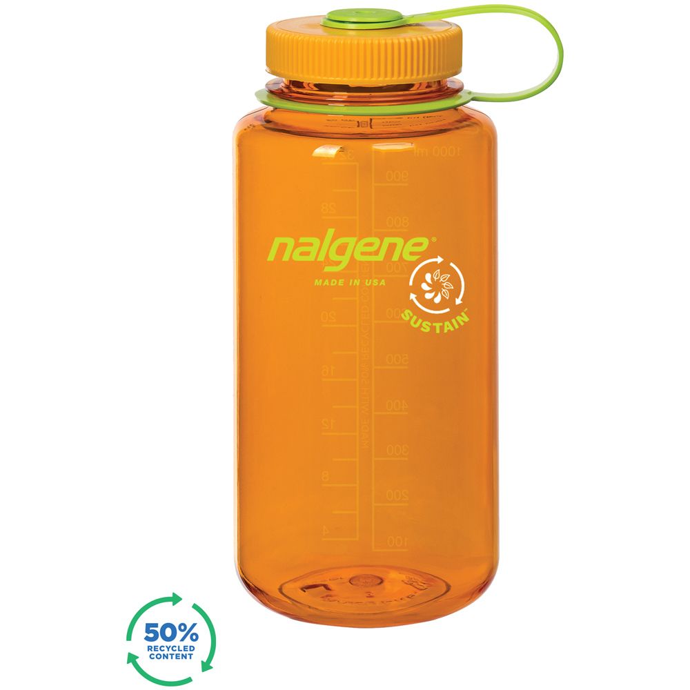 Nalgene Wide Mouth 32 oz Sustain Bottle Clementine 2020-0632