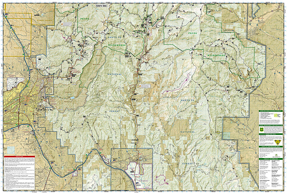 National Geographic Trails Illustrated NM Santa Fe, Truchas Peak Topo Map TI00000731