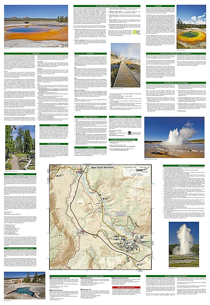 National Geographic Trails Illustrated WY Old Faithful Day Hikes Trail Map TI00000319