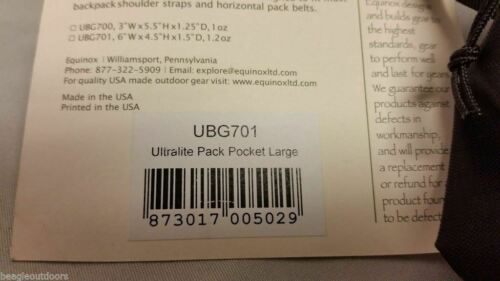 Equinox Gila Ultralite Horizontal Pack Pocket Green Silicone Nylon UBG701