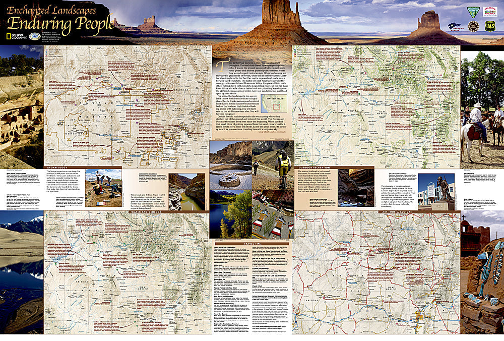 National Geographic Destination Map Four Corners Trail of the Ancients 1020628