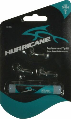 Hurricane Fishing Pole Replacement Rod Tip Repair Kit w/3 7/64" Tips+Glue Stick