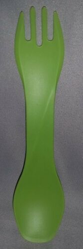 Human Gear GoBites Uno Mini Spoon/Fork Combo Utensil Green Sturdy BPA-Free Nylon