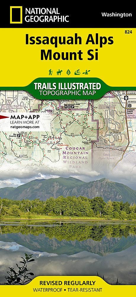 National Geographic Trails Illustrated WA Issaquah Alps Trail Map Trail Map TI00000824
