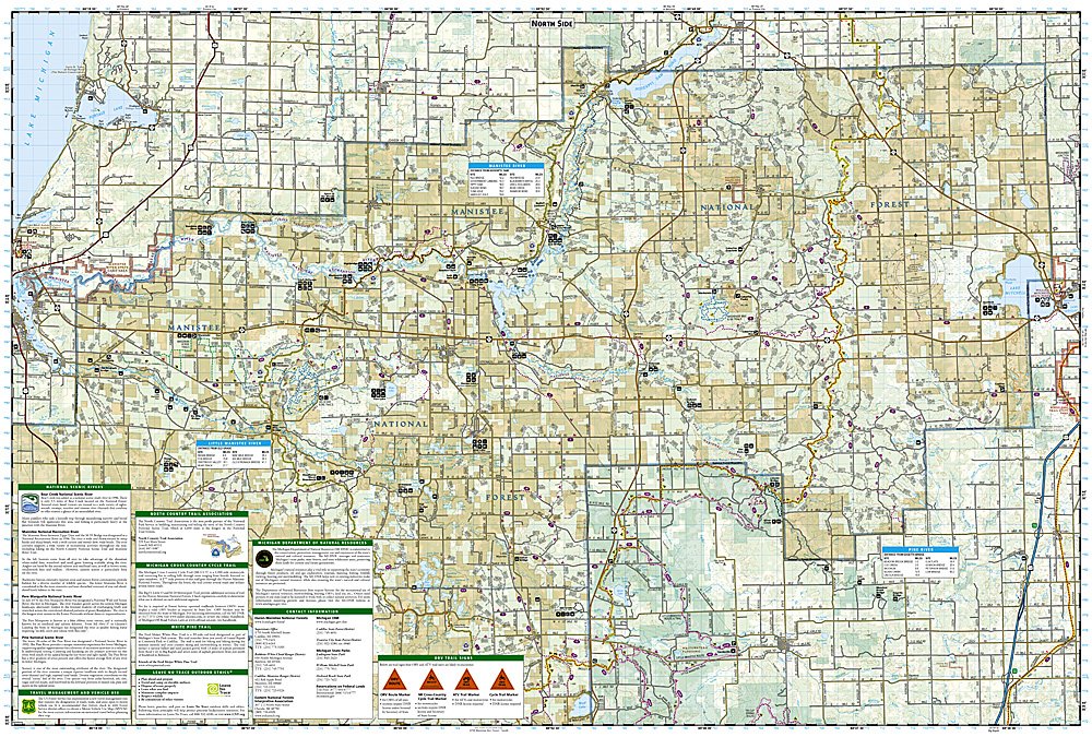 National Geographic Trails Illustrated MI North Manistee National Forest Map TI00000758