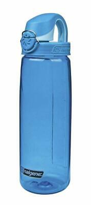Nalgene On The Fly 24oz Water Bottle Clear Blue w/Glacial Blue OTF Cap--BPA Free