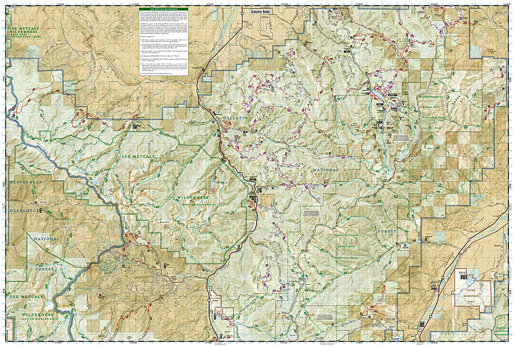 National Geographic Trails Illustrated MT Bozeman Big Sky Bridger Range Map TI00000723