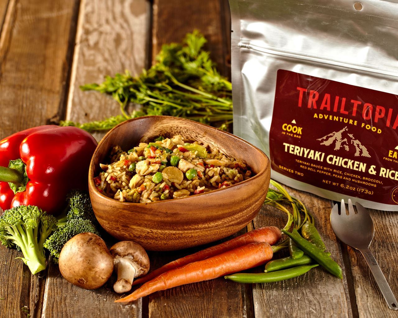 Trailtopia Teriyaki Chicken & Rice 2 Serving