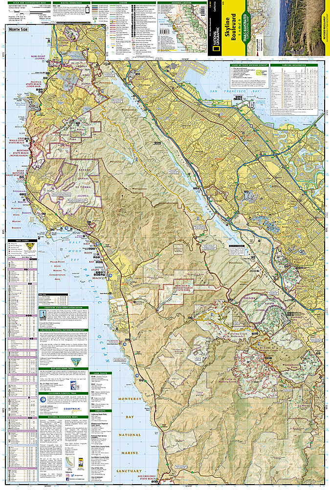 National Geographic California Skyline Boulevard Trails Illustrated Map TI00000815
