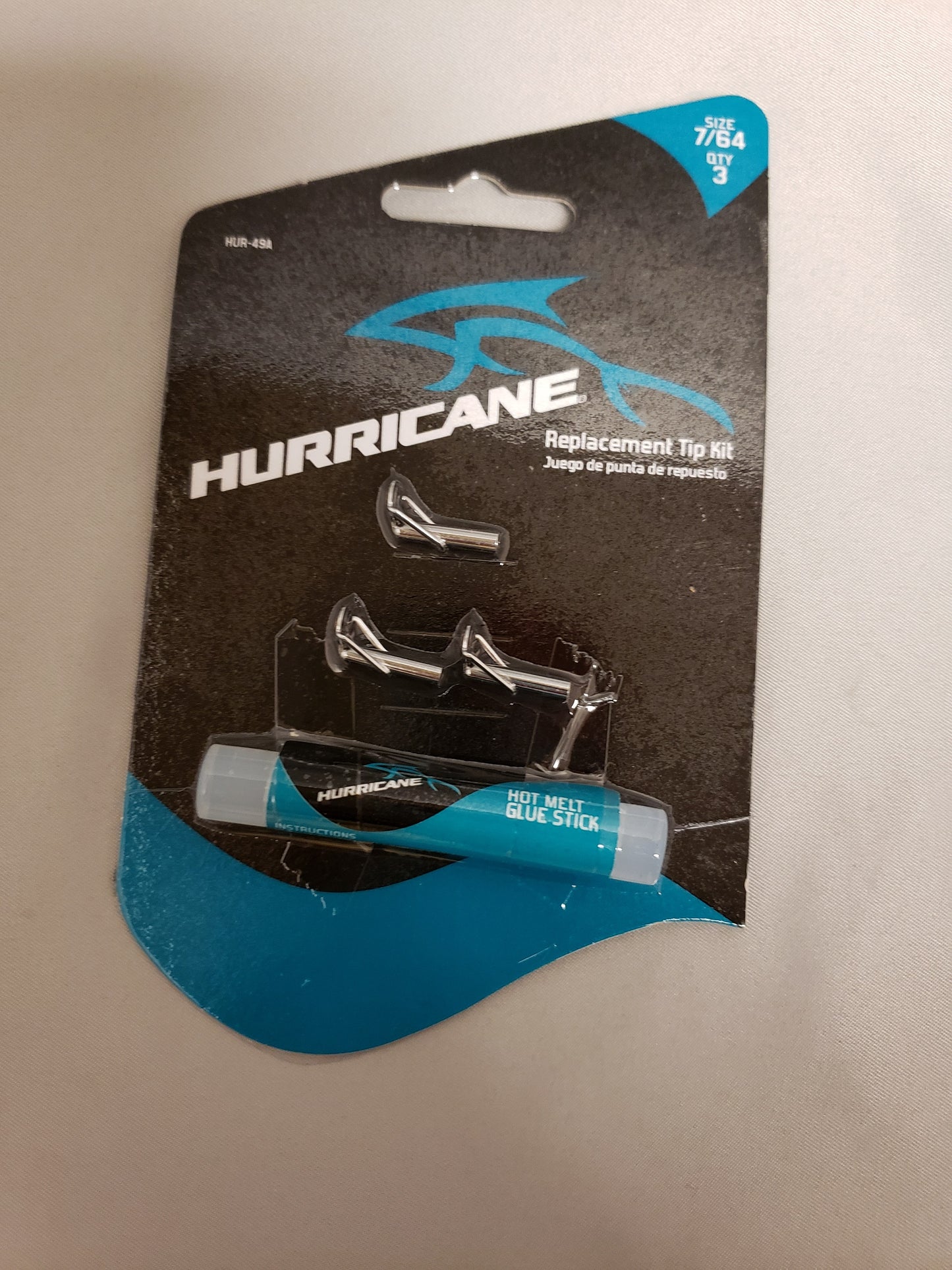 Hurricane Fishing Pole Replacement Rod Tip Repair Kit w/3 7/64" Tips+Glue Stick