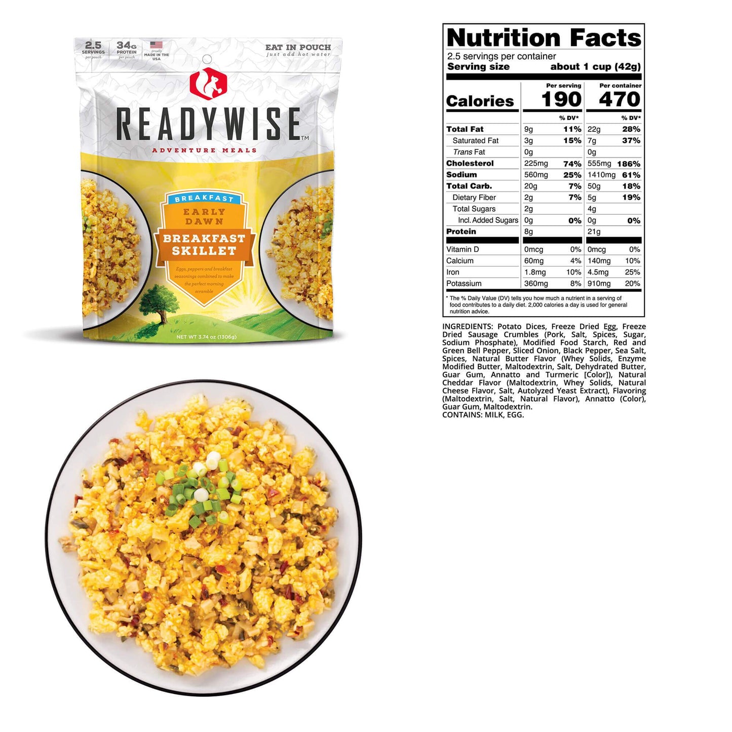 ReadyWise Early Dawn Breakfast Skillet 2.5 Servings
