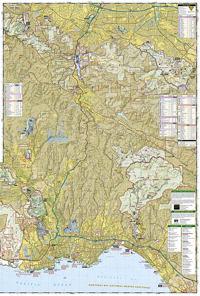 National Geographic Trails Illustrated California Big Basin, Santa Cruz Map TI00000816