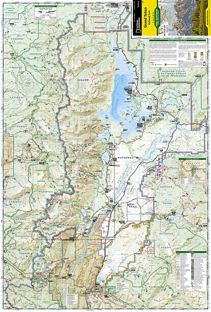 National Geographic Trails Illustrated Wyoming Grand Teton National Park Map TI00000202