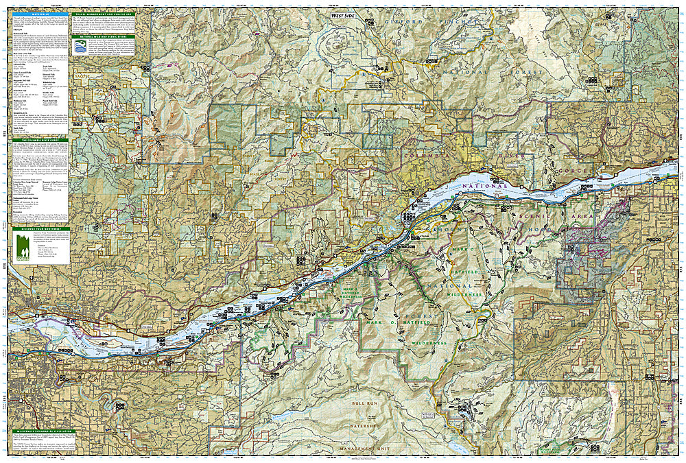 National Geographic OR/WA Mt Hood Columbia Map Bundle TI01020452B