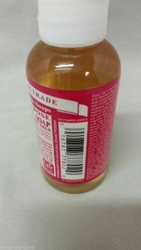 Dr Bronner's / Bronners 18-In-1 Hemp Rose Scent Pure-Castile Soap 2 oz Organic
