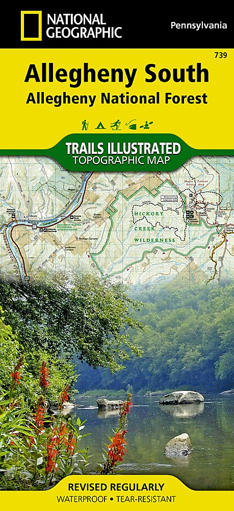 National Geographic PA Allegheny South National Forest Trail Illustrated Map TI00000739