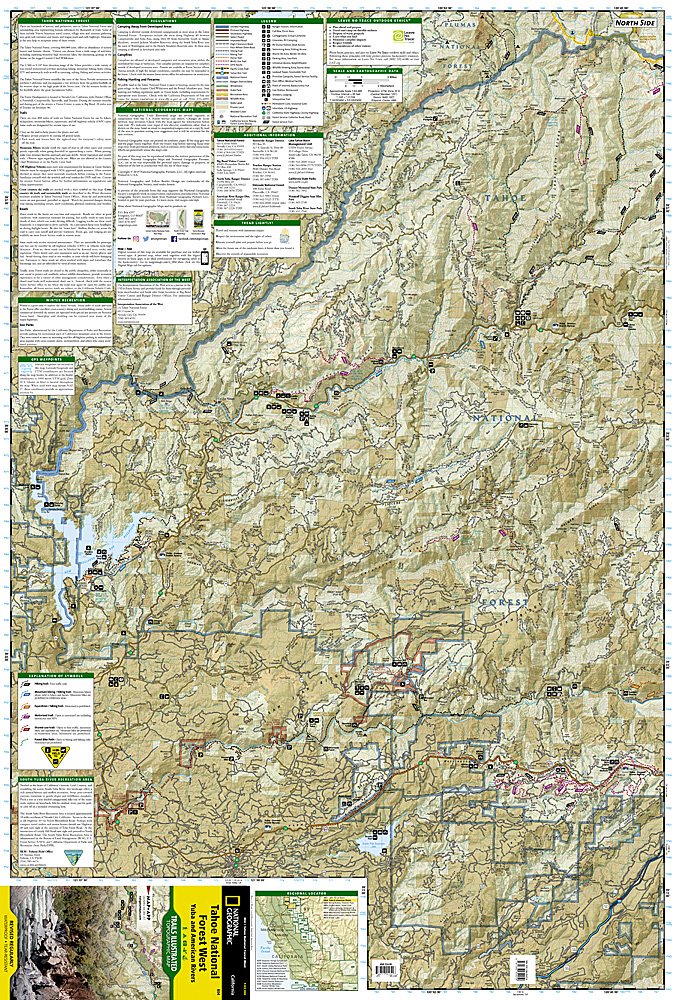 National Geographic Trails Illustrated CA Tahoe National Forest West Map TI00000804