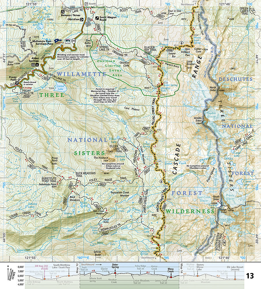 National Geographic TI Pacific Crest Trail OR North Topographic Map Guide TI00001004