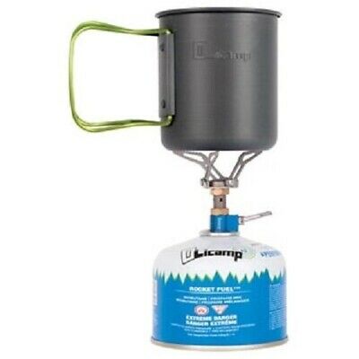 Olicamp Ion Micro Titanium Ultralight Gas Stove & Alum Space Saver Mug Combo