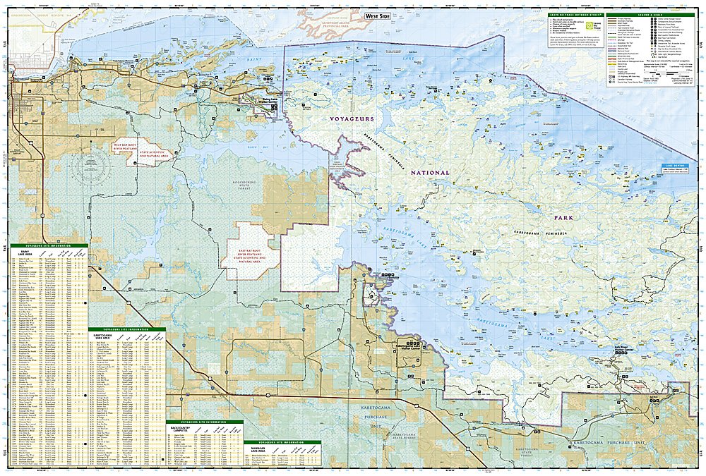 National Geographic Trails Illustrated Minnesota Voyageurs National Park Map TI00000264