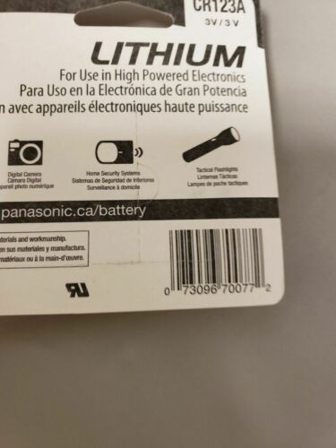 Panasonic CR123A Lithium 3V Camera Photo Battery 6-Pack CR17345-DL/EL123A-K123A