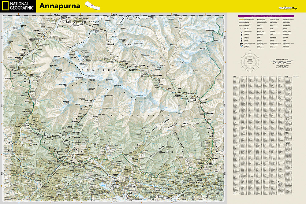 National Geographic Adventure Map Annapurna AD00003003