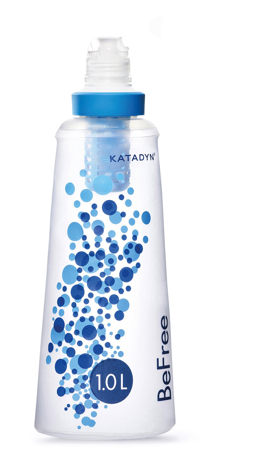 Katadyn BeFree 1.0L Collapsible Bottle Blue w/0.1 Micron Ez-Clean Filter 8018006