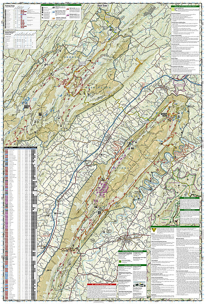 National Geographic Trails Illustrated VA/ WV Massanutten Trail Map TI00000792