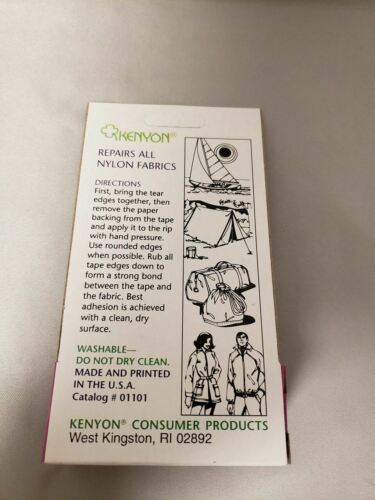 Kenyon K-Tape 3" x 18" Black Ripstop Nylon Adhesive-Backed Repair Tape