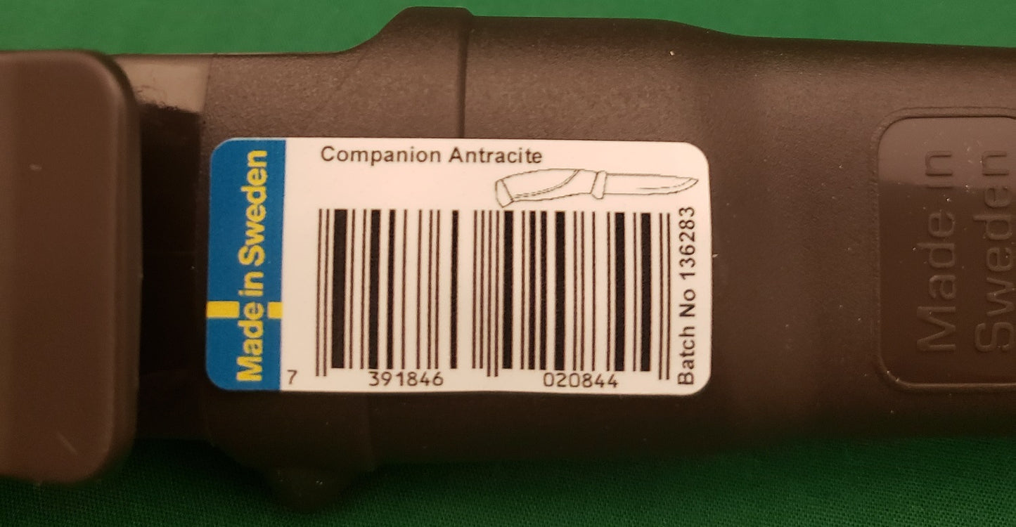 Morakniv Companion Knife w/Sheath Anthracite OEM M-13215