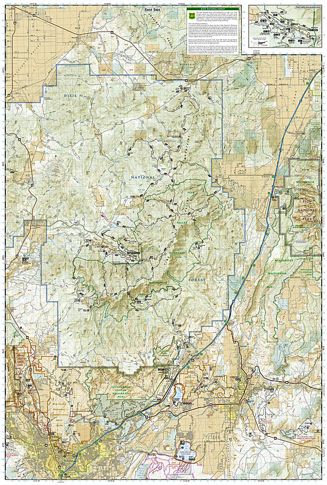 National Geographic Trails Illustrated UT NV St George Pine Valley Mtns Topo Map TI00000715