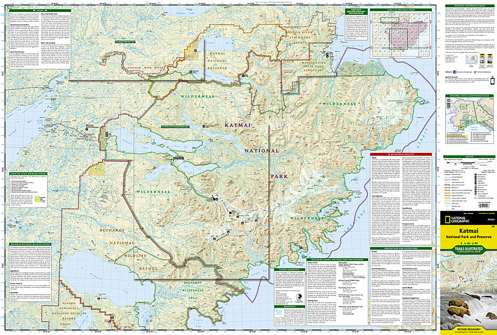 National Geographic Trails Illustrated Alaska Katmai National Park Map TI00000248