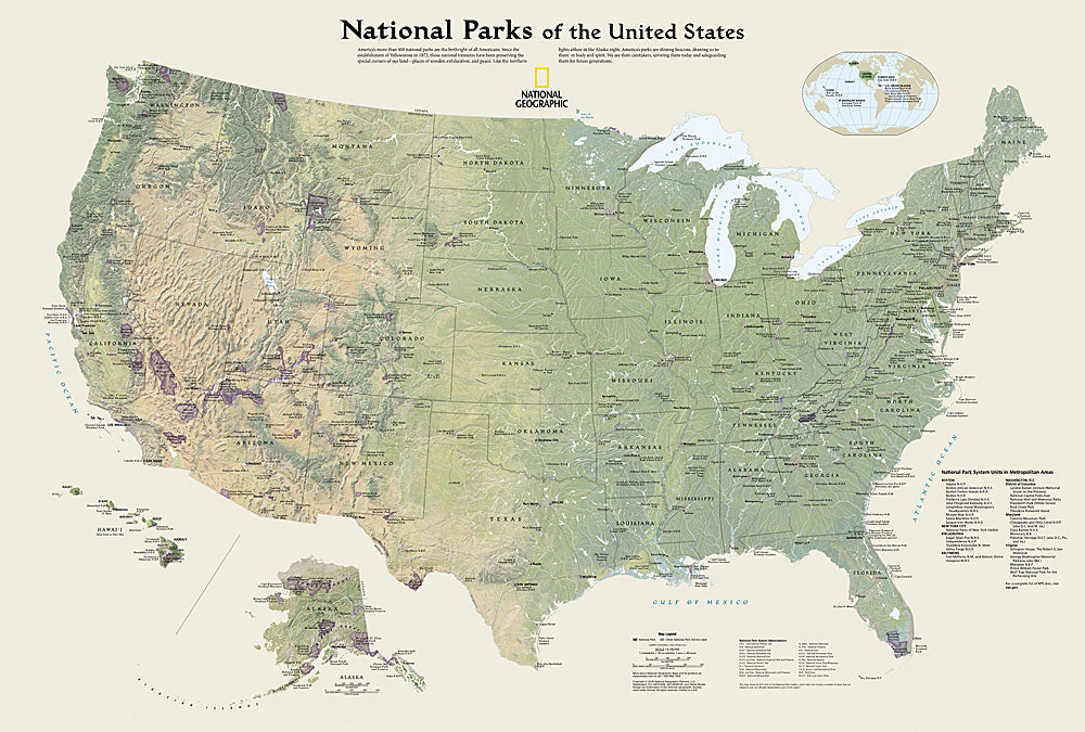 National Geographic National Parks United States Destination Touring Map & Guide DM01021205