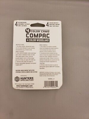 Hunter's Specialties Camo-Compac 4-Color Woodland Makeup Compact Kit w/Mirror