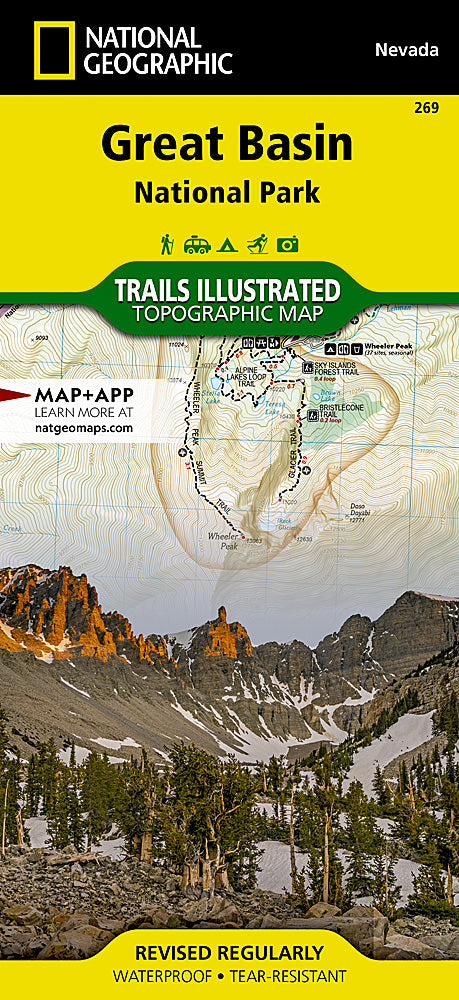 National Geographic Trails Illustrated NV Great Basin National Park Map TI00000269