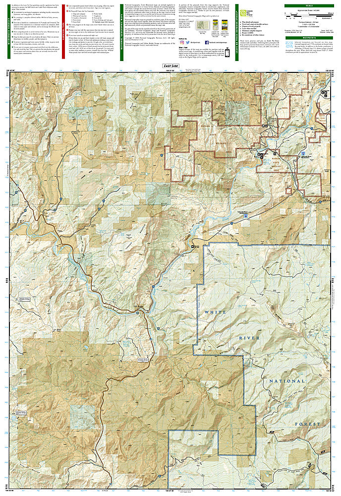 National Geographic Trails Illustrated Colorado State Bridge Burns Topo Map TI00000120