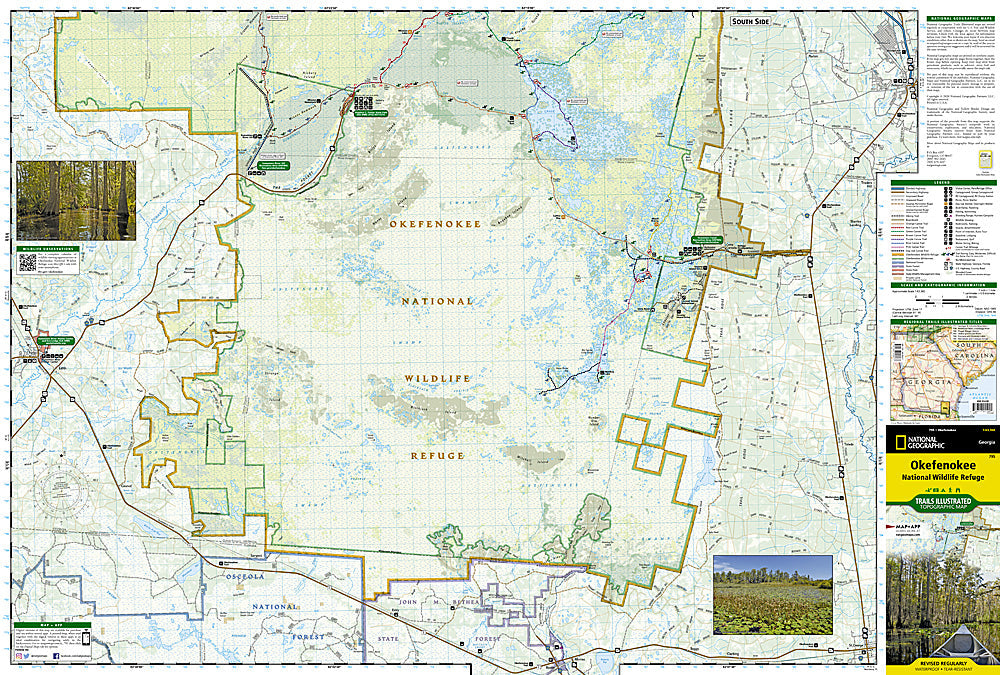 National Geographic Trails Illustrated GA Okefenokee National Wildlife Map TI00000795