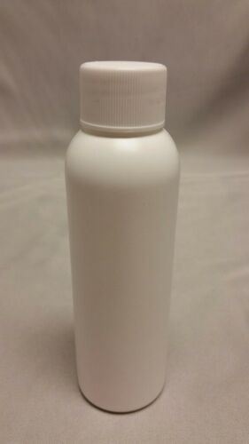 Bullet Round Ultralight HDPE Plastic Storage Bottle w/Lid 4oz White