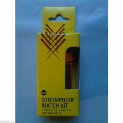 UCO Stormproof Match Kit Orange Matchbox w/25 Waterproof Long Burn Matches/Case