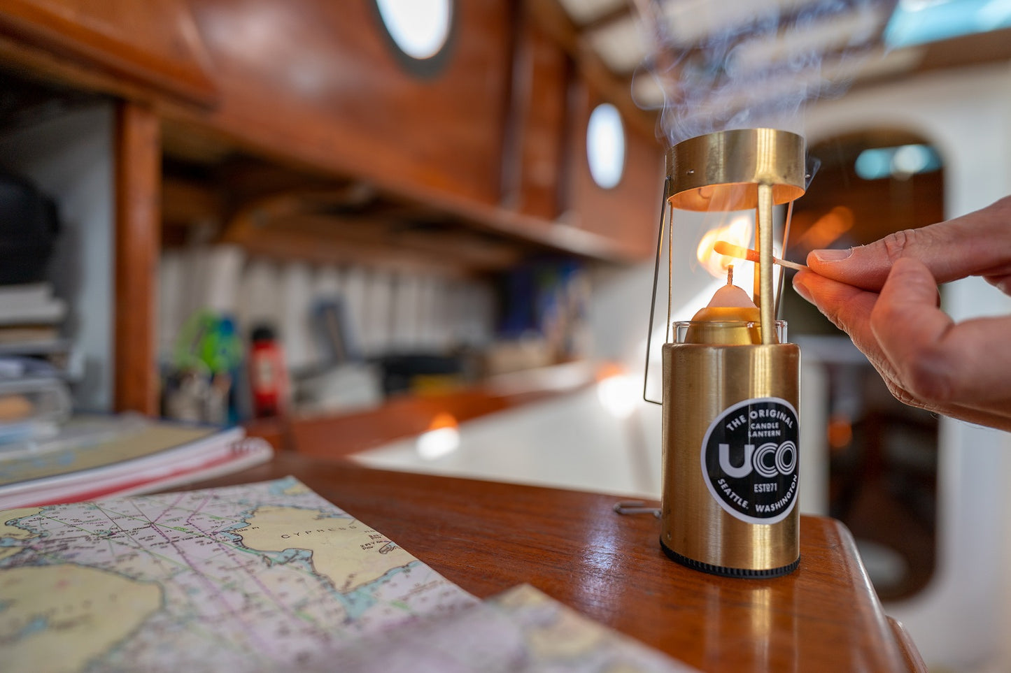UCO Original Candle Lantern in Brass L-B-STD