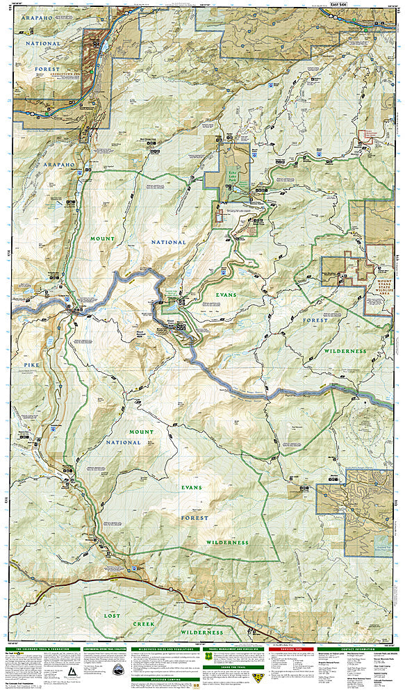 National Geographic Trails Illustrated Colo Idaho Springs Loveland Pass Map TI00000104