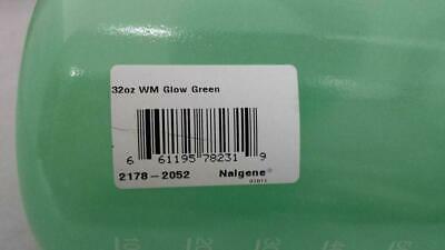 Nalgene Wide Mouth 32oz Water Bottle Glow in the Dark w/Black Lid