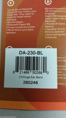 Outdoor Designs Chillilugs Fleece Headband Ear Band Black 260246