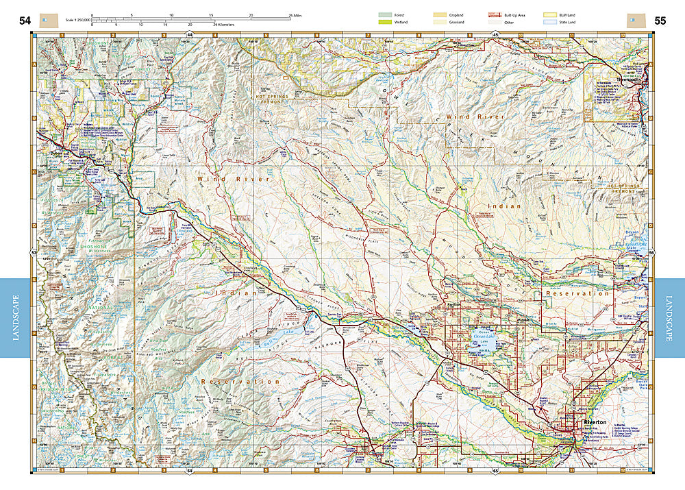 National Geographic Benchmark Wyoming WY Road & Recreation Atlas BE0BENWYAT