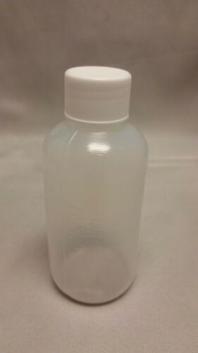 Boston Round Ultralight HDPE Plastic Storage Bottle w/Lid 4oz Natural