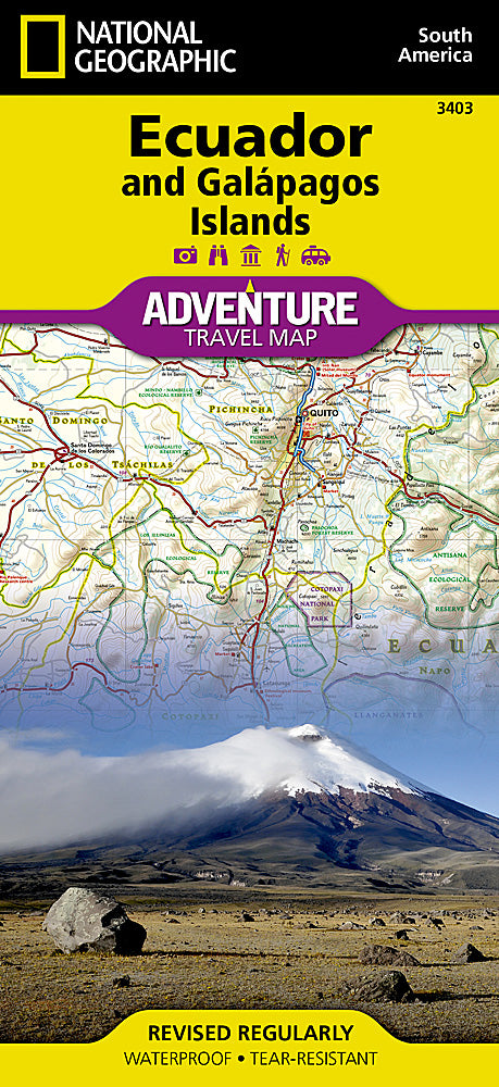 National Geographic Adventure Map Ecuador South America AD00003403